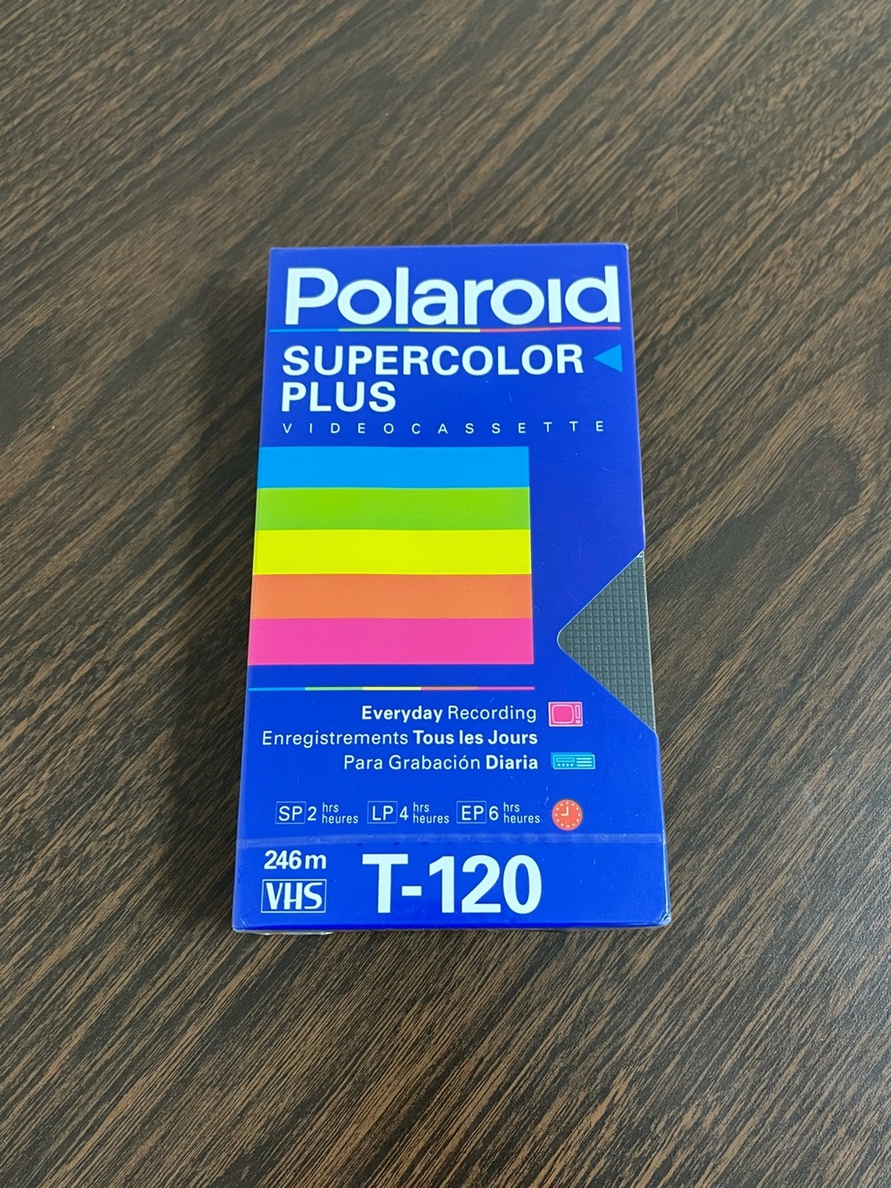 Polaroid Supercolor Plus T-120 VHS Blank Videocassette New Sealed Vintage 1993